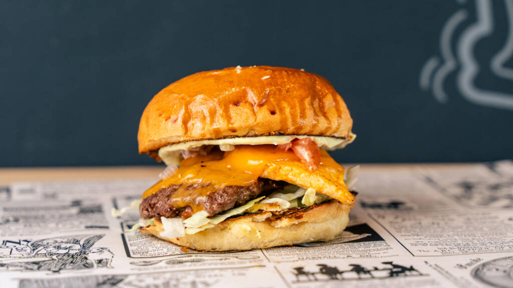 fast food grenoble : notre burger : le jumeau