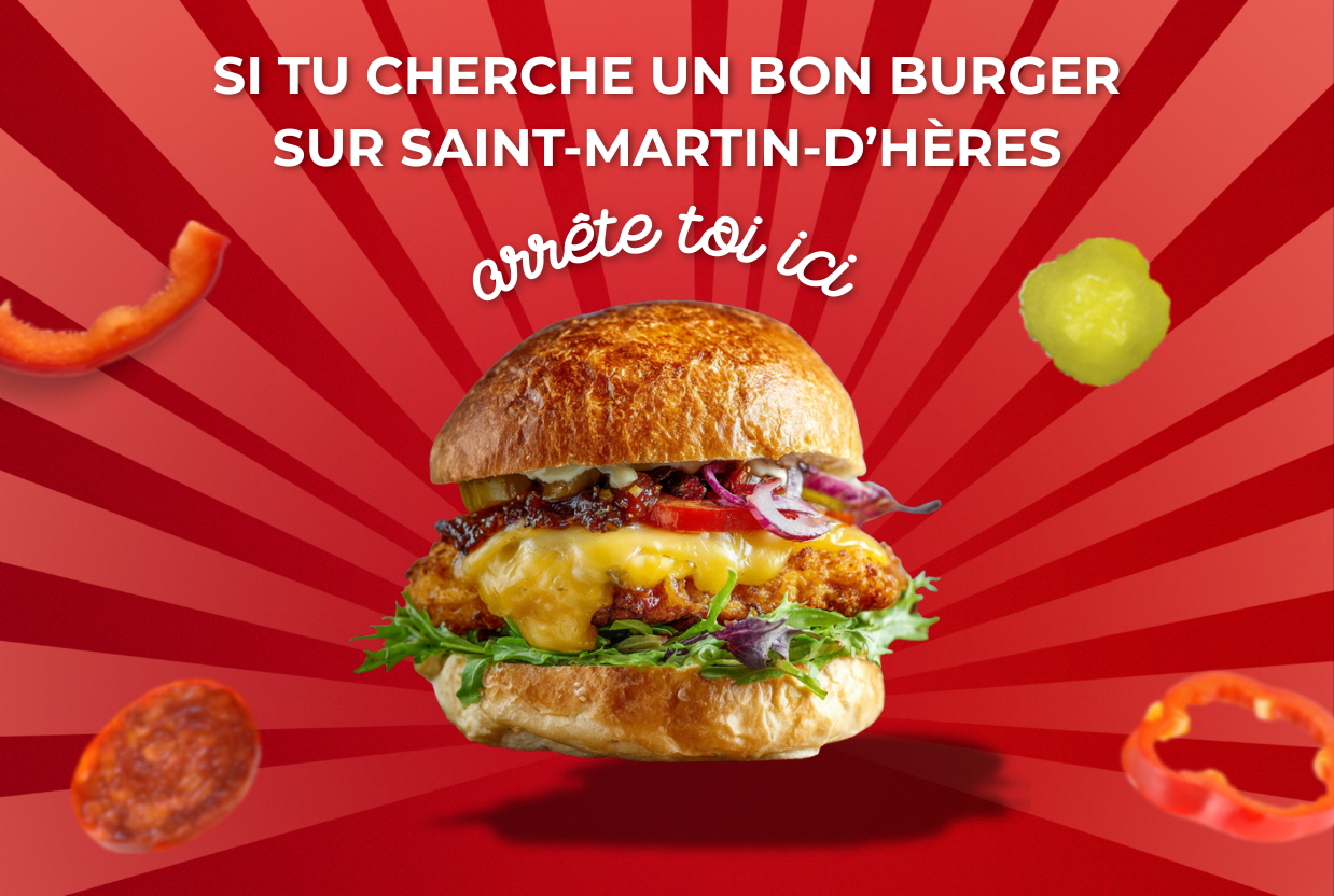 Burger appétissant sur fond coloré