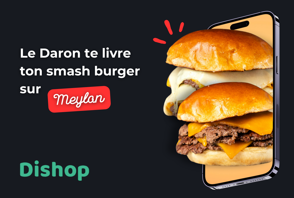 Livraison smash burger Meylan : double smash burger croustillant au fromage, livré à domicile.